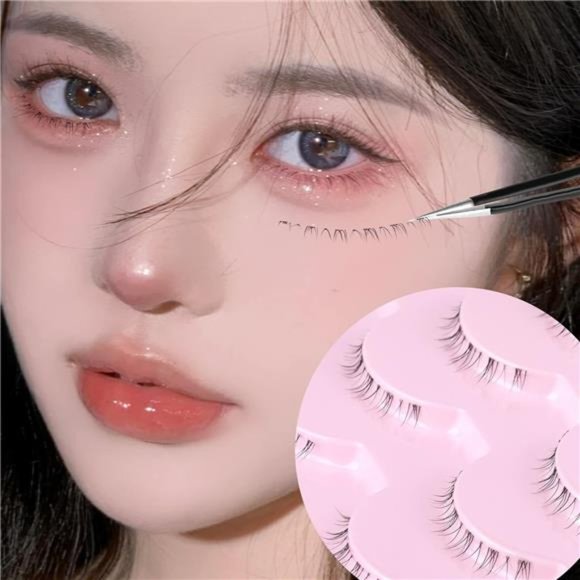 Bottom Lashes Lower Eyelashes Natural Strip Fake Eyelashes Wispy Manga Eye Lashe - Picture 1 of 8